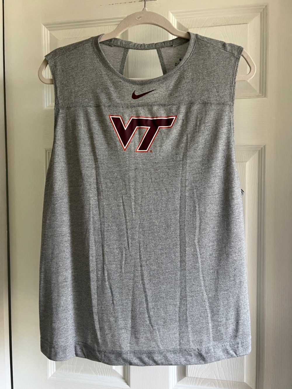 Nike Gray Sleeveless Muscle Tee with VT Logo